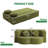 75.5" Foldable Lychee Velvet Convertible Sleeper Couch, No Assembly Required Compression Sofa Bed with Soft Pillows, For Bedroom and Apartment, Green-1027406737