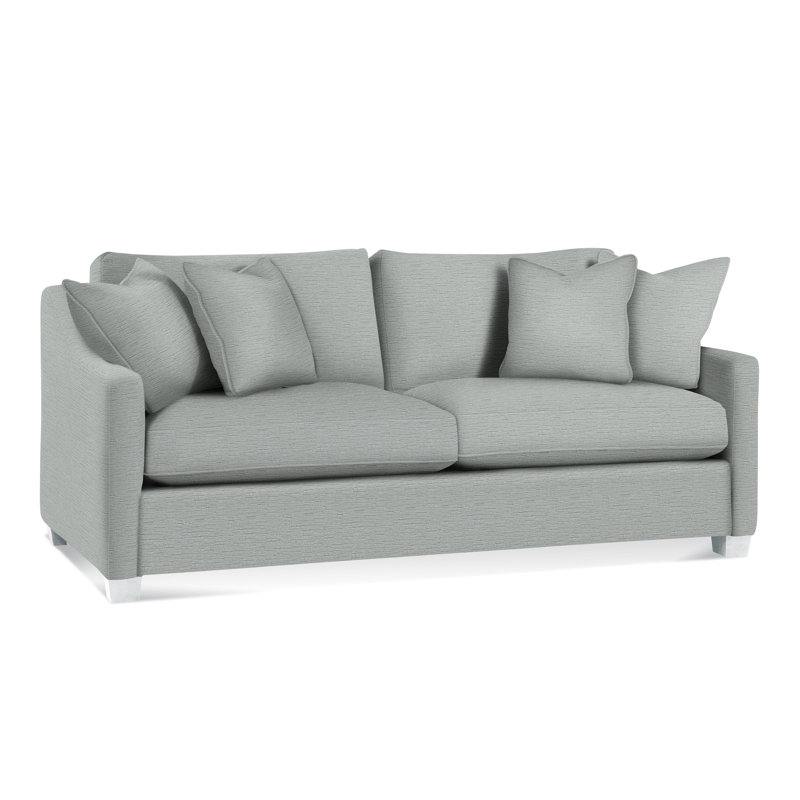 Oliver Sofa, Frost White , Brown Geometric, 0456-33