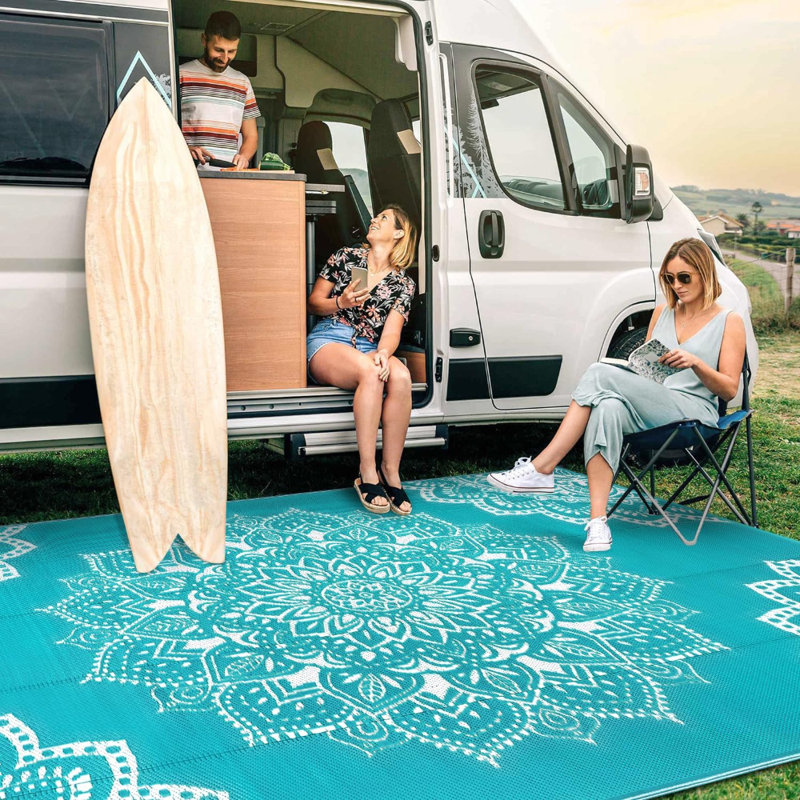 Tapis extérieur réversible en paille de plastique
