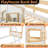 Kids Imaginative Playhouse Bunk Bed with Ladder and Safety Guardrails Safe Sleep-2093498671