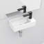 Lavabo de salle de bain mural rectangulaire en céramique 18X10 pouces blanc avec trou de robinet simple