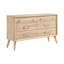 Commode de style classique avec 6 tiroirs en bois et meubles de chambre à coucher 1 pièce, design moderne Mid-Century