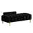  52" Channel Tufted Velvet End of Bed Bench with Gold Metal Legs-2001944518