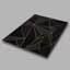 Tapis géométrique moderne noir et or