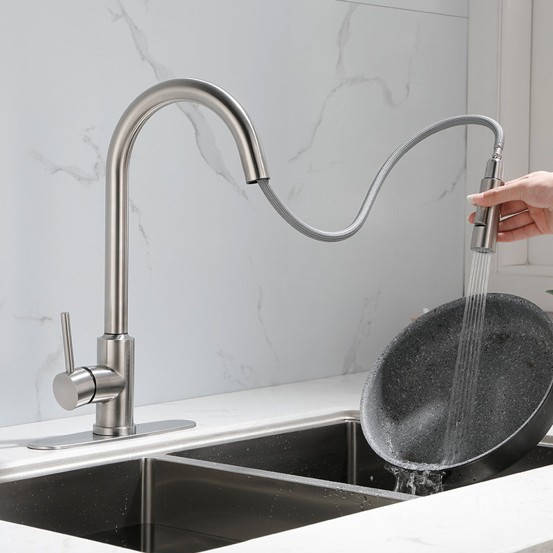 FB Pull Down Kitchen Faucet,  Brushed Nickel