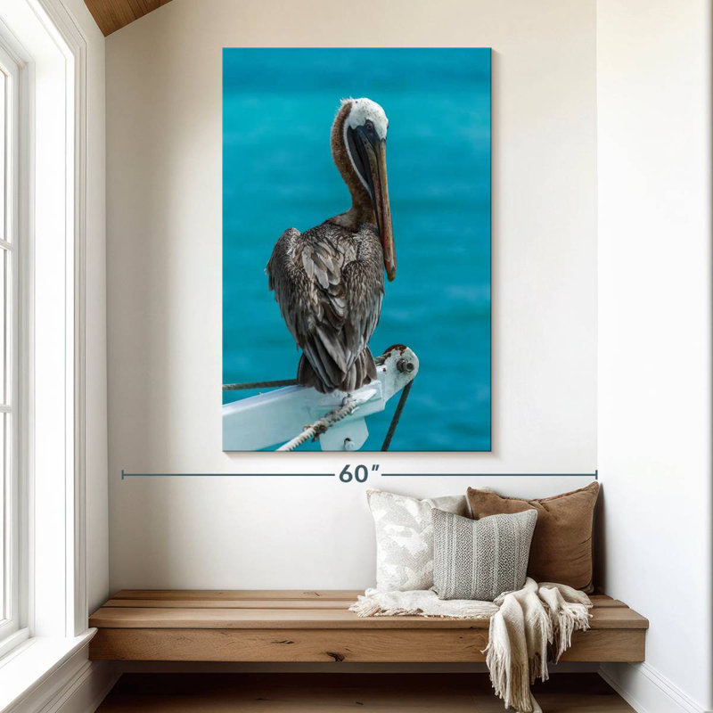 Brampt Perched Brown Pelican, 51" H x 34" W