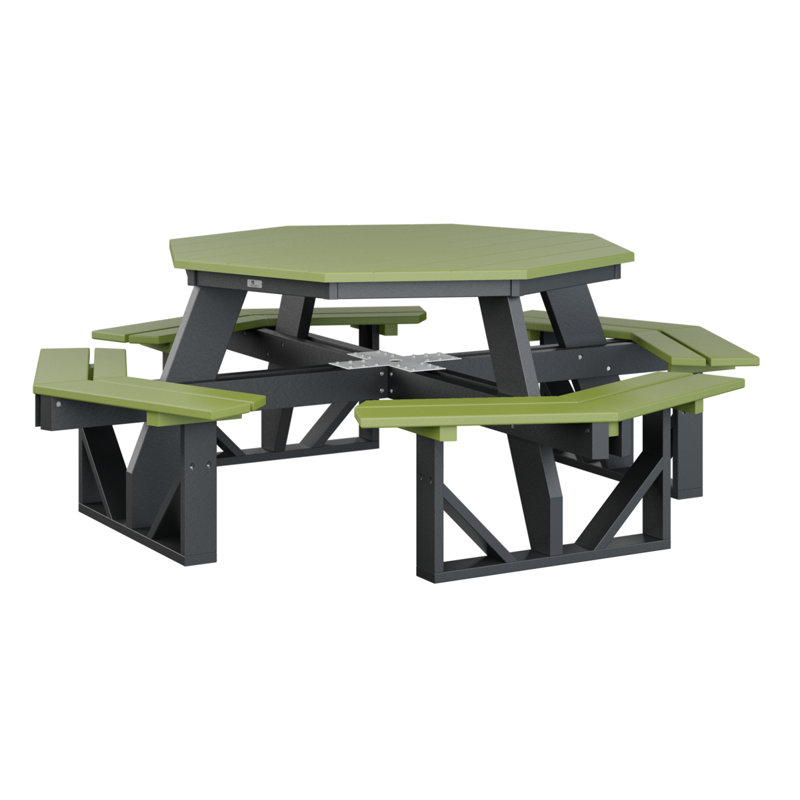 Table de pique-nique Ada, Kiwi Green Top/Black Base