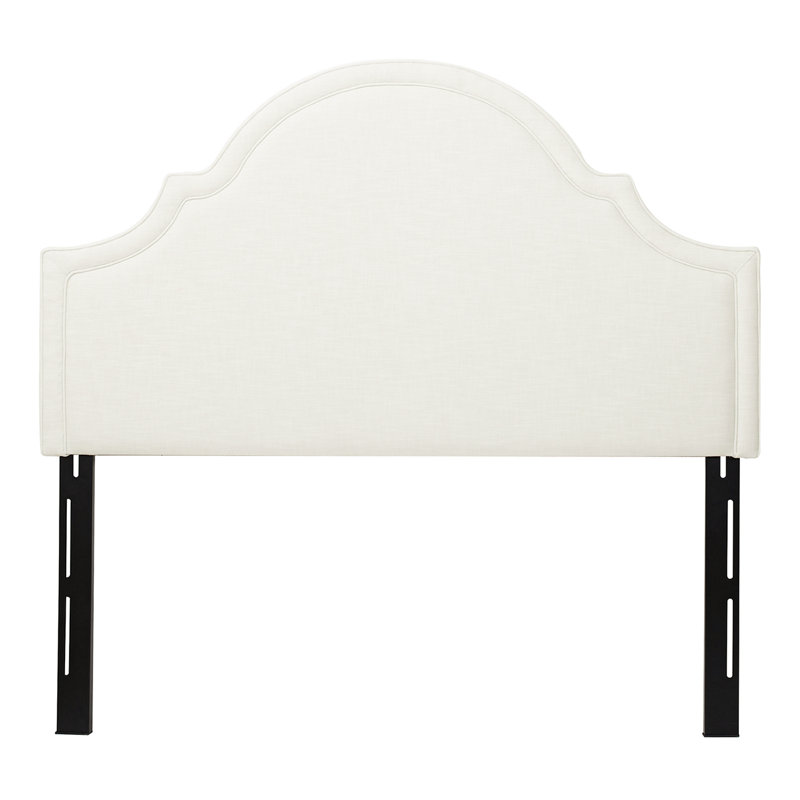 Crantor Upholstered Headboard, Queen, Anique White Woven