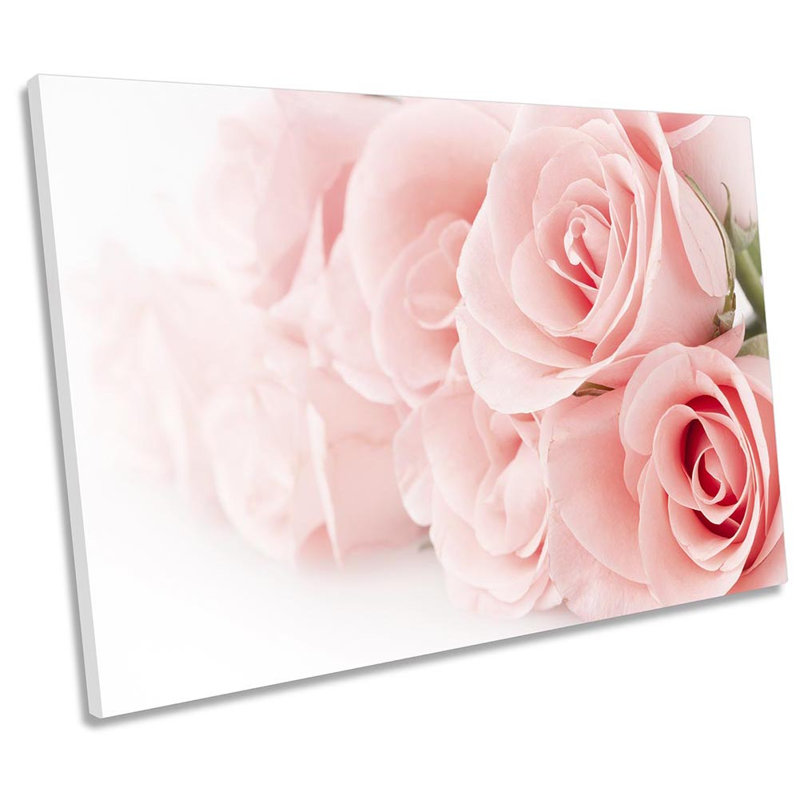 Rose Flowers Floral - Wrapped Canvas Print, 40.6cm H x 61cm W