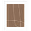 «Modern Line Abstract 2 Mushroom Brown» par The Creative Bunch, reproduction d'art sur châssis-680656658-680656659
