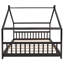 Lit double en bois pleine grandeur, espresso-117249854-117249855