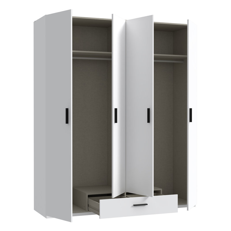 Tamekah 4 Door Manufactured Wood Wardrobe