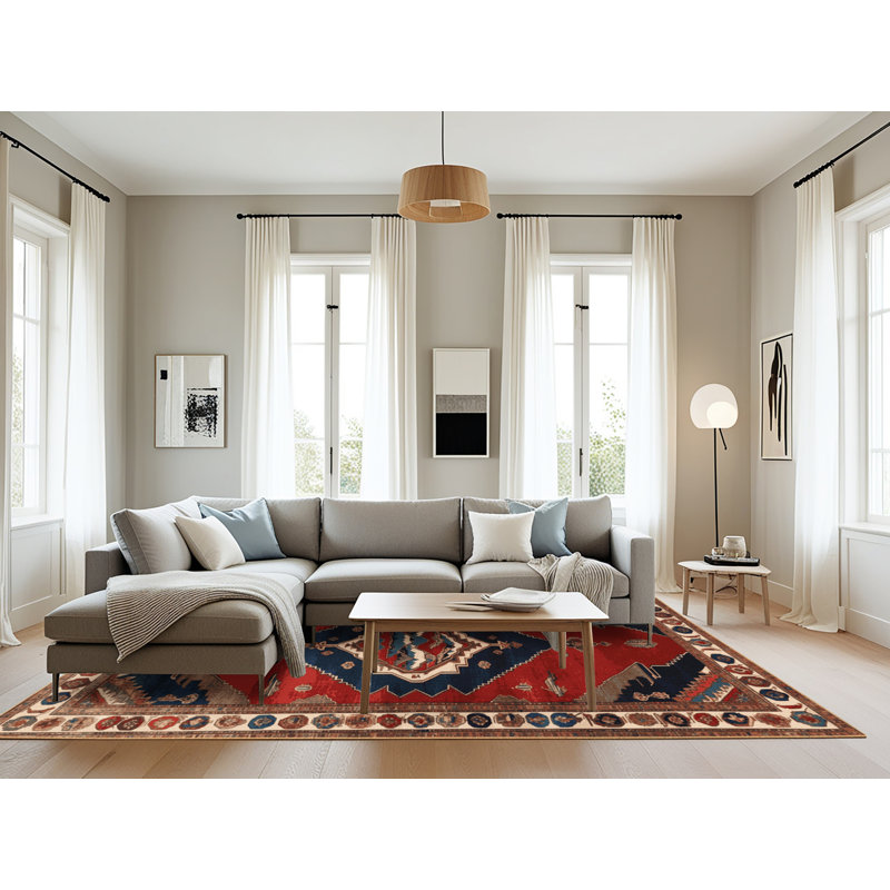 Tapis brun lavable à la machine, Rectangle 6 pi x 9 pi