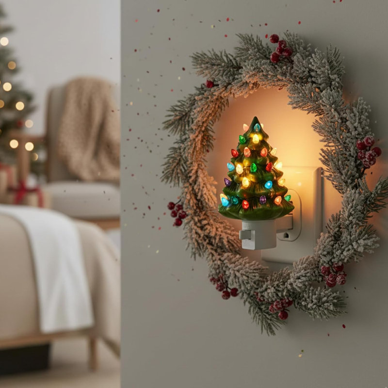Christmas Ceramic Tree Night Light