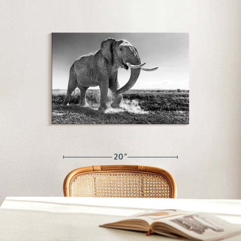 Brampt Grassland Elephant, 16" H x 24" W