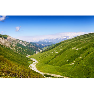 River Between Hills - Wrapped Canvas Print