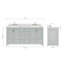 Meuble-lavabo double avec plateau Abshire 73-93359382