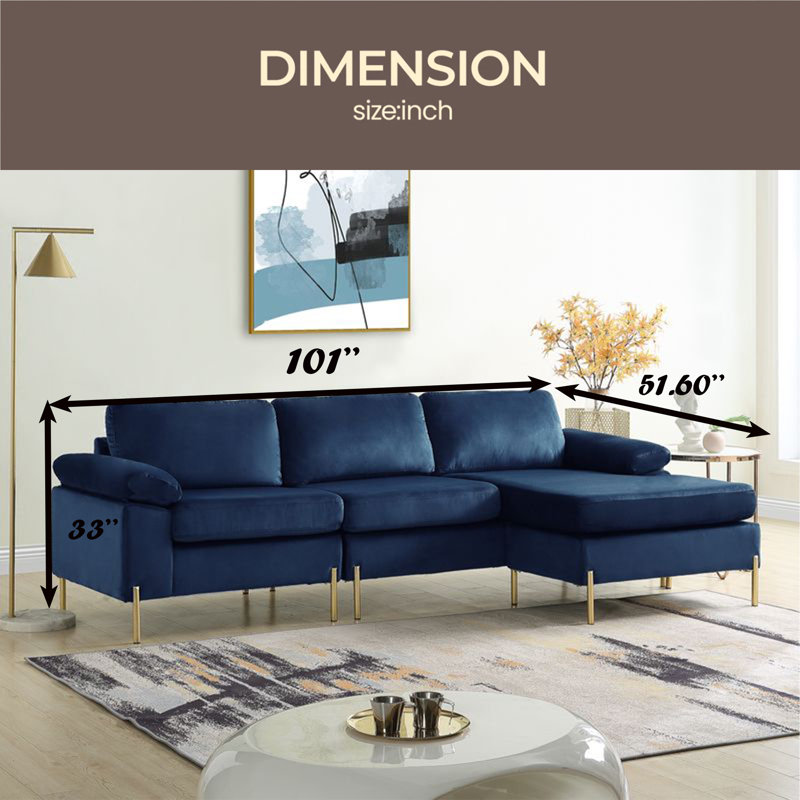 Velvet Sofa, Blue Velvet