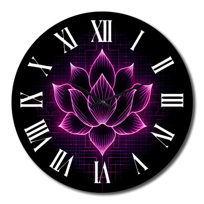 Horloge murale Lotus Magical Luminiscent Blossoming IV