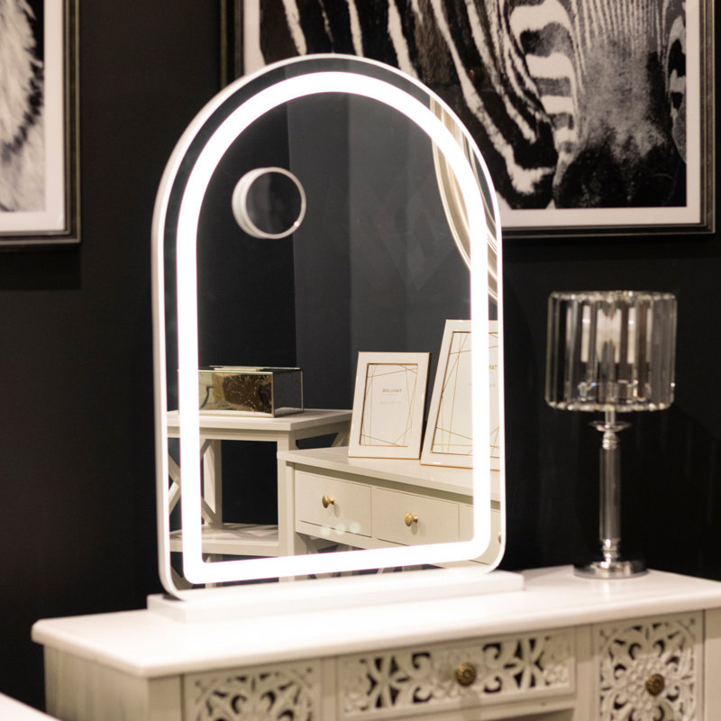 Deneane Metal Arch Floor Mirror