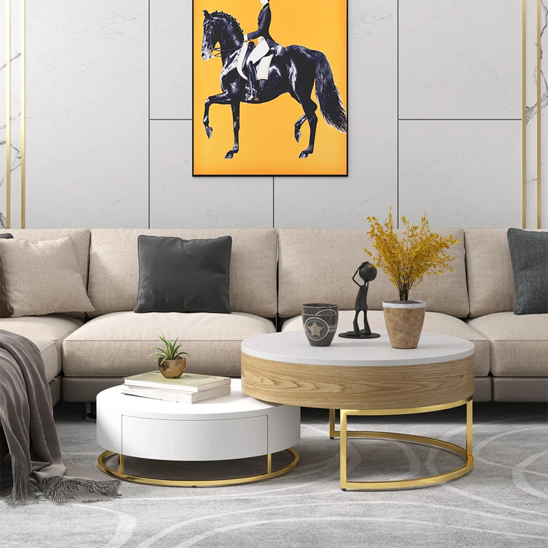 Zaviyon Nesting, Natural/White, Gold