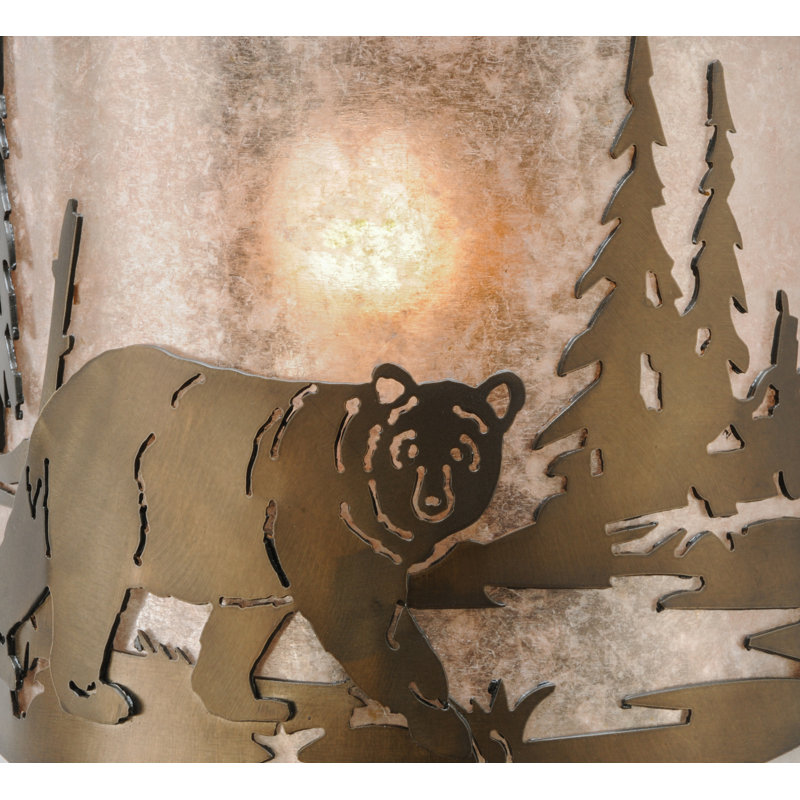 Applique murale encastrée 1 lumière Northwoods, Laiton