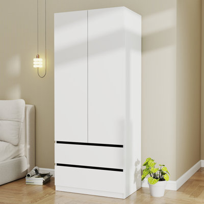 Armoire-penderie avec 2 tiroirs Zera