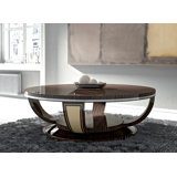 Solid Wood Floor Shelf Coffee Table with Storage