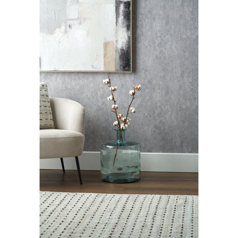 Handmade Glass Floor Vase, Clear