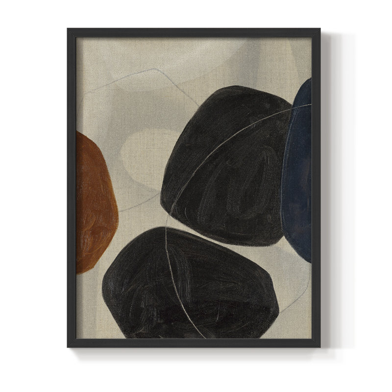 Gravity I, reproduction encadrée - bois massif, Noir, H 20 po x l 16 po
