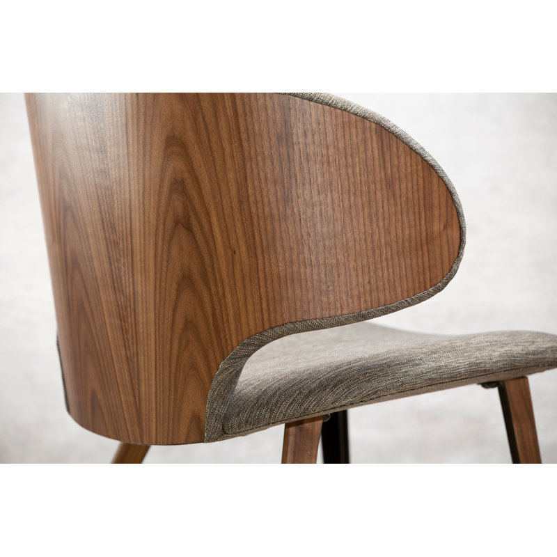 Harper Dark Shadow & Walnut Upholstered Side Chair