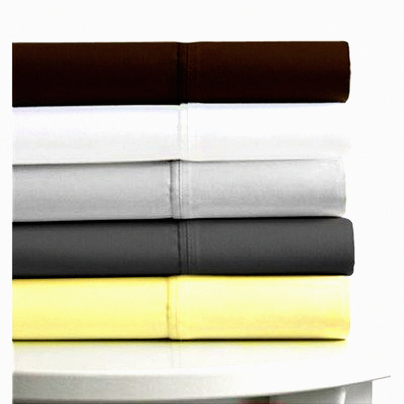 Luxury Sateen Cotton Bed Sheet Set - 600 Thread Count Queen Size Silver - Soft Solid Sheets & Pillowcase Set with Deep Pocket - 6-Piece Bedding