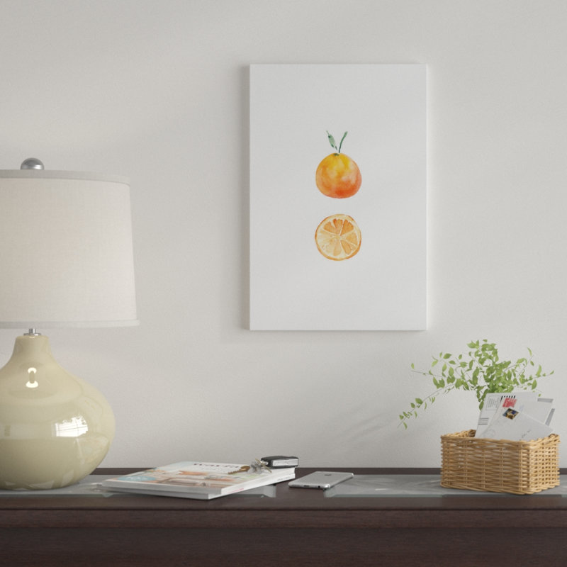 « orange slice » par melissa selmin, reproduction d’impression sur toile tendue, H 18 po x l 12 po x P 1,5 po, Toile tendue