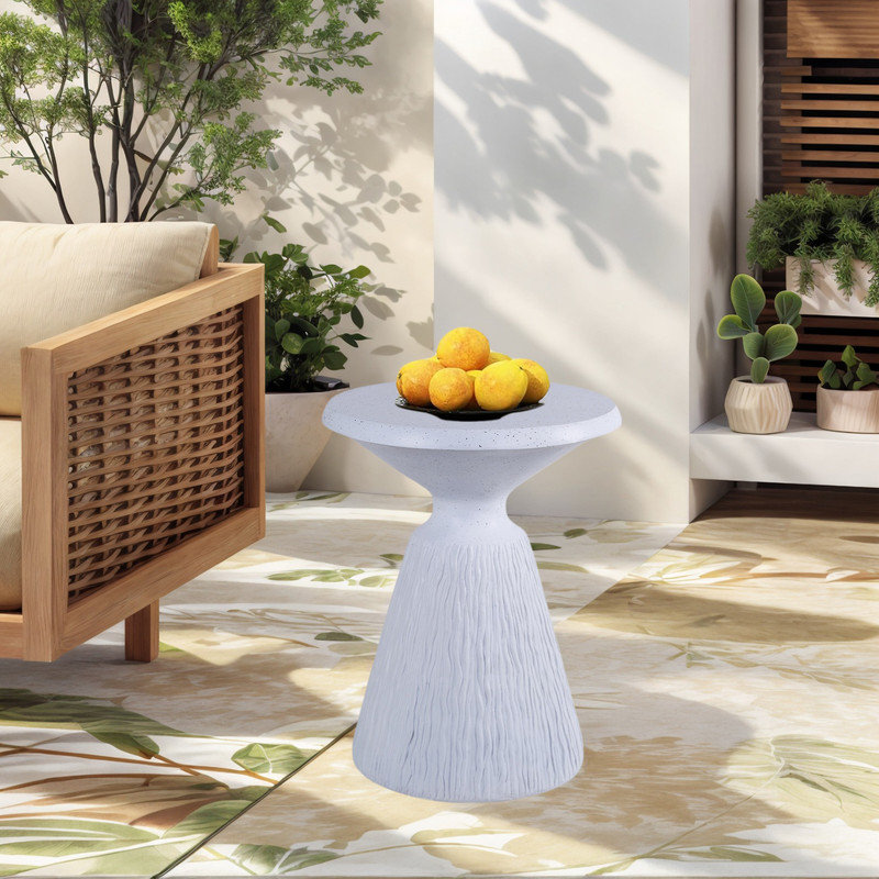 Tabouret de jardin et table d'appoint Modern Drum pour l'intérieur et l'extérieur