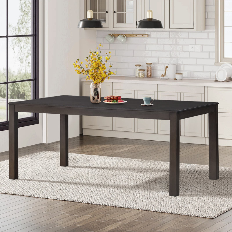 5 - Piece Dining Set with Soild Wood Dining Chair, Brown