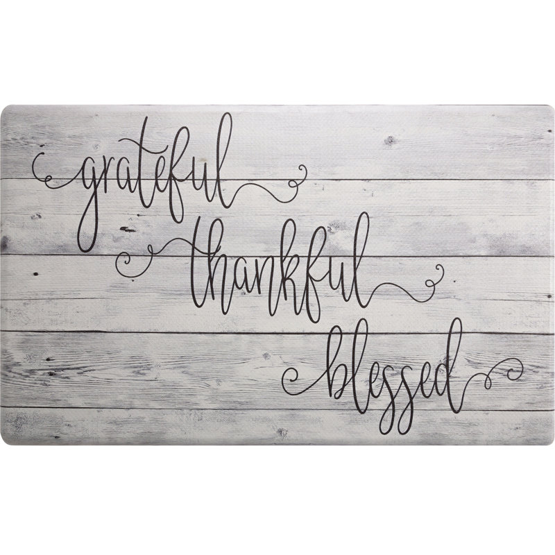 Tapis anti-fatigue Cozy Living Grateful Thankful Farmhouse, Rectangle 1 pi 8 po x 3 pi