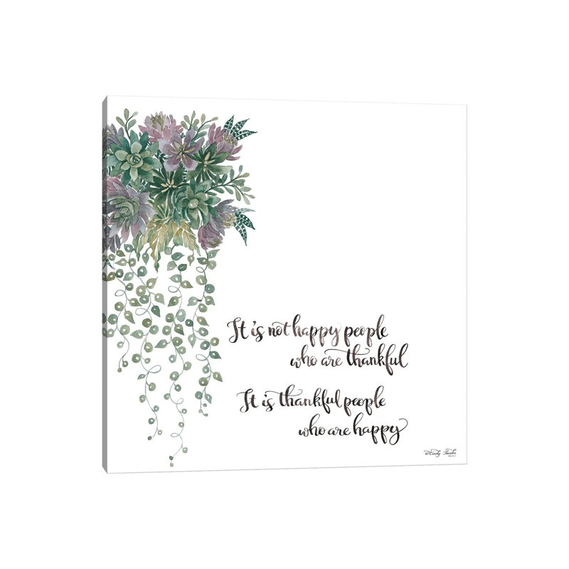 Thankful People by Cindy Jacobs - Print on Canvas, 66.04cm H x 66.04cm W x 3.81cm D, Wrapped Canvas