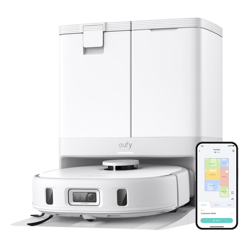 Robot aspirateur et vadrouille connecté eufy X10 Pro Omni Wi-Fi avec station de lavage automatique