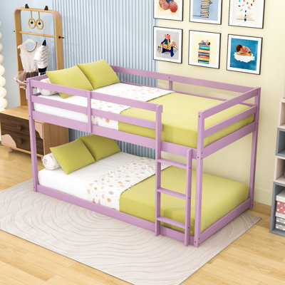 Lit superposé simple au-dessus de simple en bois avec rangement spacieux et caractéristiques de sécurité améliorées