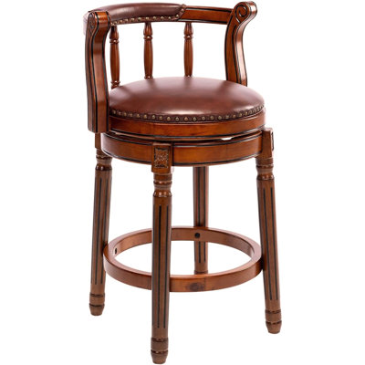 Bar Stools Seat Height Leather Wooden Bar Stools1pc