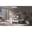 Lit superposé simple au-dessus de simple et simple avec bureau intégré et tablettes de rangement, lampe de lecture, 3 lits en 1-1762177415
