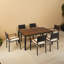 Ensemble de salle à manger d'extérieur 7 pièces avec table et chaises