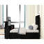 Structure de grand lit beige, tapissier moderne, construction en bois, tête de lit haute, rangement pour téléviseur, foyer électrique (sans chaleur) pour l'intérieur de la chambre à coucher, lit beige de taille stratégique, design rembourré, matériau, rangement-214282509-214282506