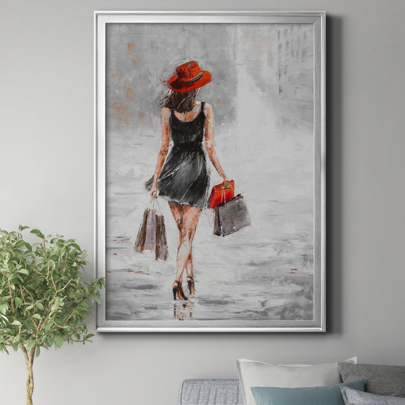 City City I par J Paul - Reproduction d'art sur toile encadrée, H 22,5 po x l 30,5 po x P 1,5 po, Argent