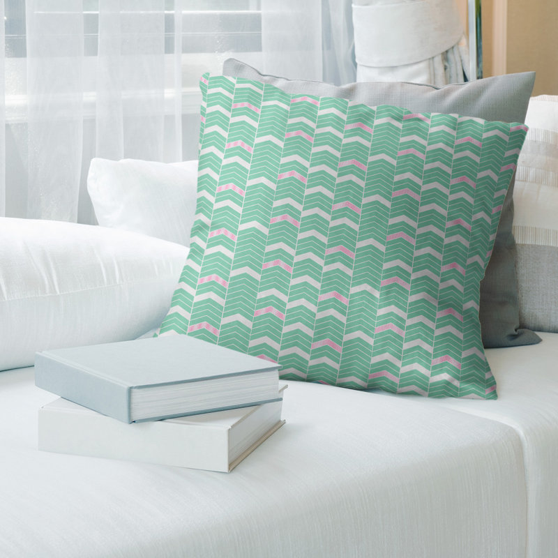 Coussin Rhonda Cheval, H 20 po x l 20 po, Bourre en polyester, Petit : vert, rose