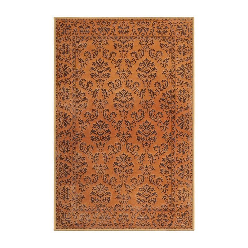 Tapis brun/noir zone contemporaine, Rectangle 5 pi x 7 pi