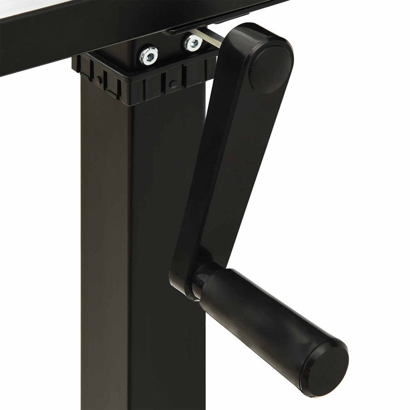 Adjustable Standing Desk, Light Brown, Black