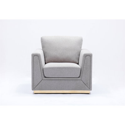 Chaise de salon en lin Valin Gray