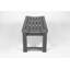 Banc Adirondack en PEHD gris sans dossier - texture bois, résistant aux rayons UV