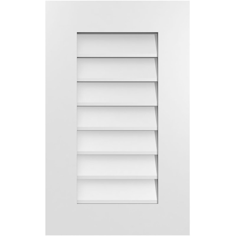 Vent à pignon rectangulaire en uréthane non-fonctionnel, H 26 po x l 16 po x P 1 po